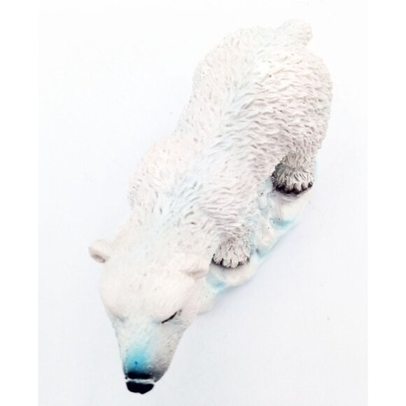 Polar Bear Figurine On Iceberg White Resin Sculpture Greenbrier International - Picture 8 of 14